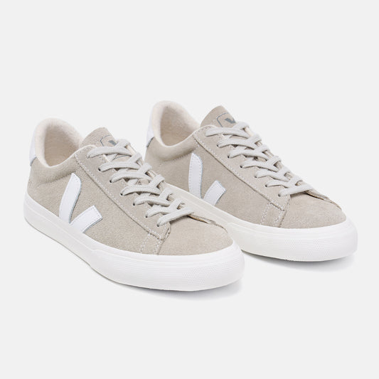 Tênis Campo Suede Natural White