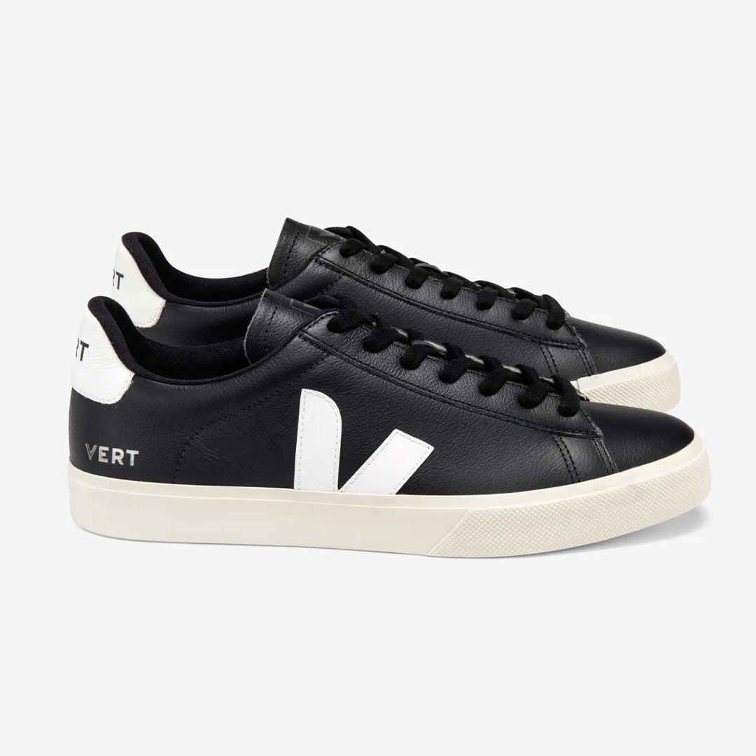 Tênis Campo Leather Black White