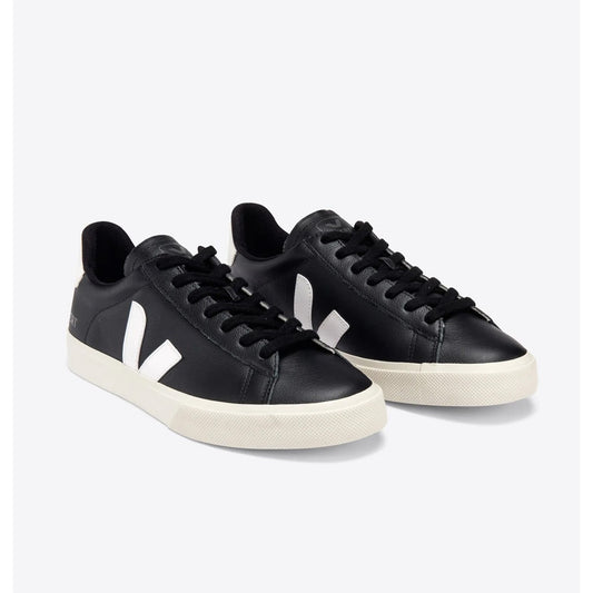 Tênis Campo Leather Black White