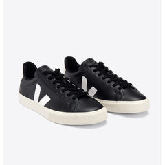 Tênis Campo Leather Black White