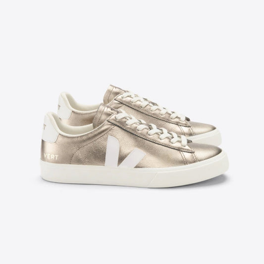 Tênis Campo Leather Platine White