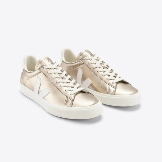 Tênis Campo Leather Platine White