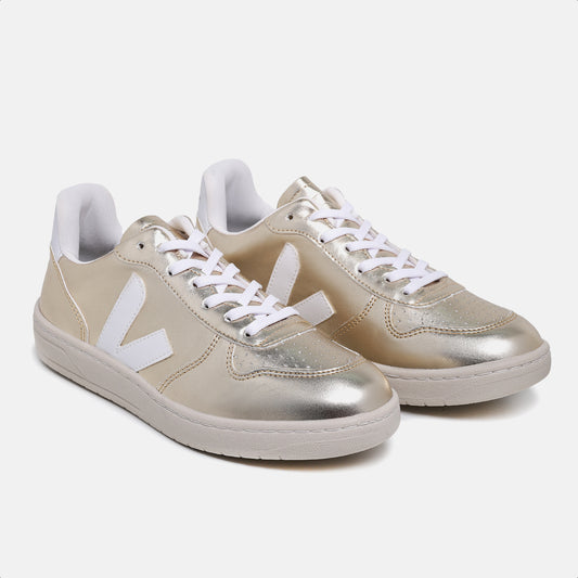 Tênis V-10 Leather Platine White
