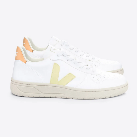 Tênis V-10 Leather White Sun Peach