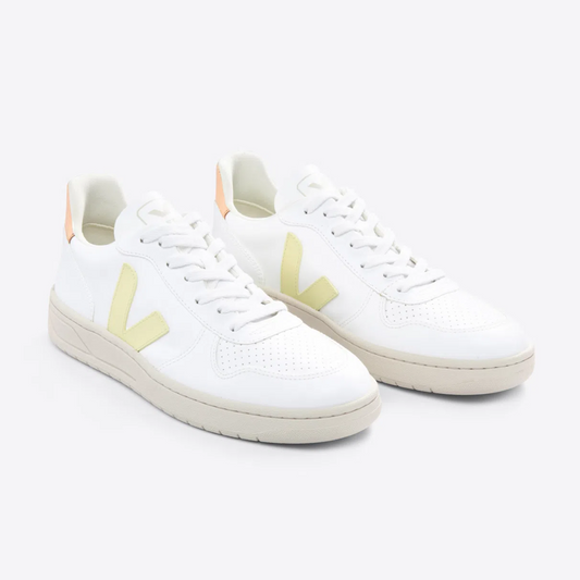 Tênis V-10 Leather White Sun Peach